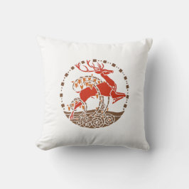 Almofada Art Deco Deer em Círculo