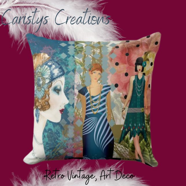 Almofada Art Deco Flappers (Criador carregado)