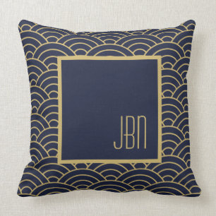 Almofada Art Deco Gatsby Style 1920 semicírculos personali