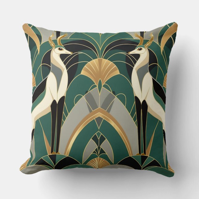 Almofada Art Deco Gazelle Elegance (Frente)