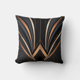 Almofada Art Deco Metallic Geometric Elegance