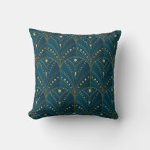 Art Deco pattern with gold geometric shapes