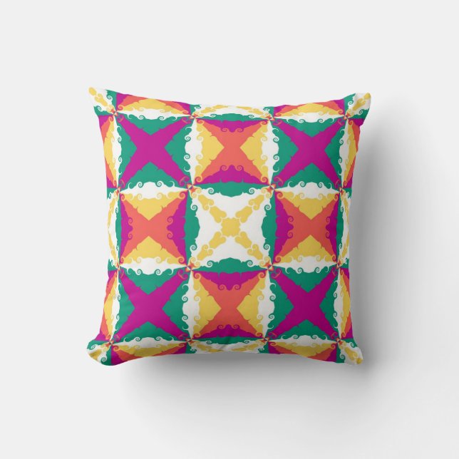 Almofada Art Deco Retro-Abstrato Art (Frente)