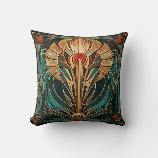 Almofada Art Deco Throw Pillow (Frente)