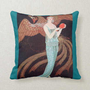 Almofada Art deco, travesseiro decorativo do algodão de