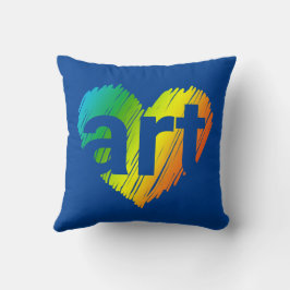 Almofada Art Lover, Grande Coração com Arte Palavra, Arte C