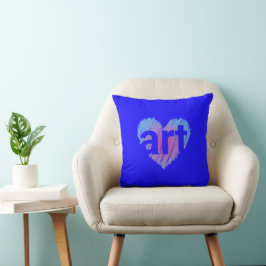 Almofada Art Lover, Grande Coração com Arte Palavra, Arte C