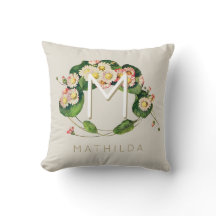 Art Nouveau Daisies Wreath Monograma para Personal