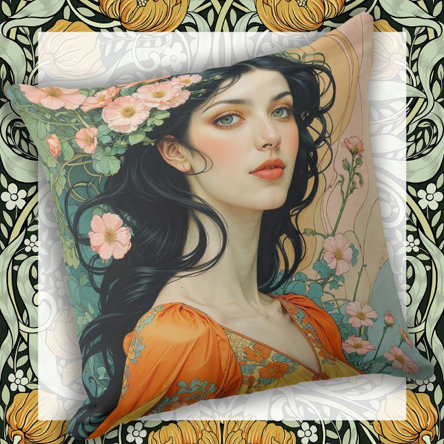 Almofada Art Nouveau Elegance for Your Sofa (Criador carregado)