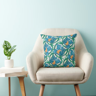 Almofada Art Nouveau Floral Majolica Pattern