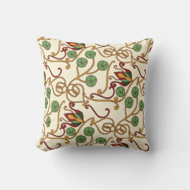 Almofada Art Nouveau-inspired floral design