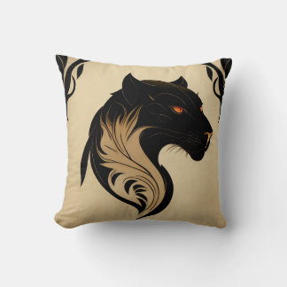 Almofada Art Nouveau Panther Travesseiro decorativo