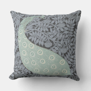 Almofada Art Nouveau Peacock Classic Vintage Bird