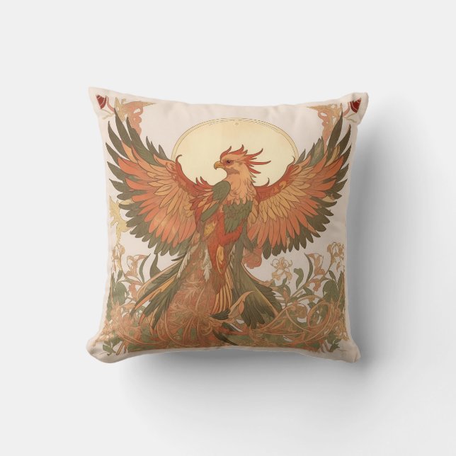 Almofada Art Nouveau - Phoenix (Frente)