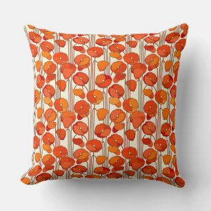Almofada Art Nouveau Poppies Travesseiro