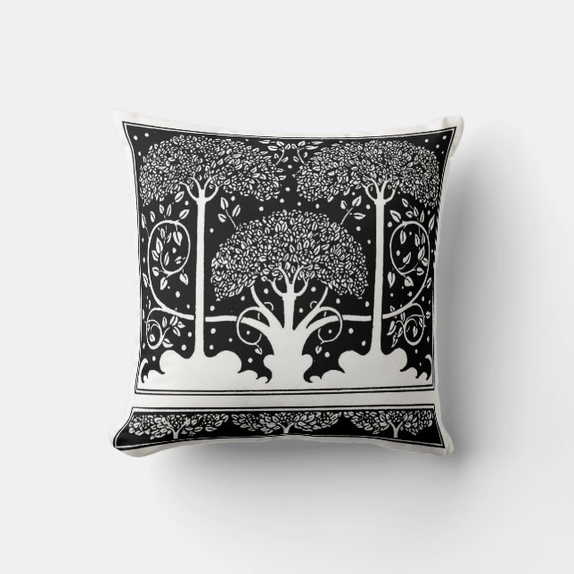 Almofada Art Nouveau Tree Beardsley Pattern (Frente)