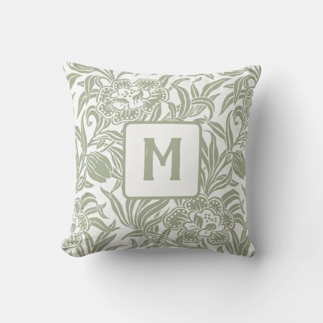 Almofada Art Nouveau Vintage Botanical Floral Pattern  (Frente)