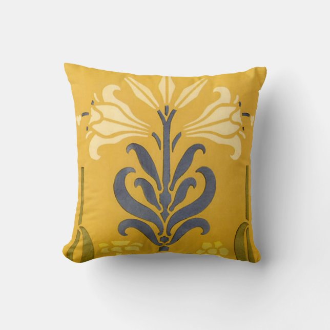 Almofada Art Nouveau White Lily (Frente)