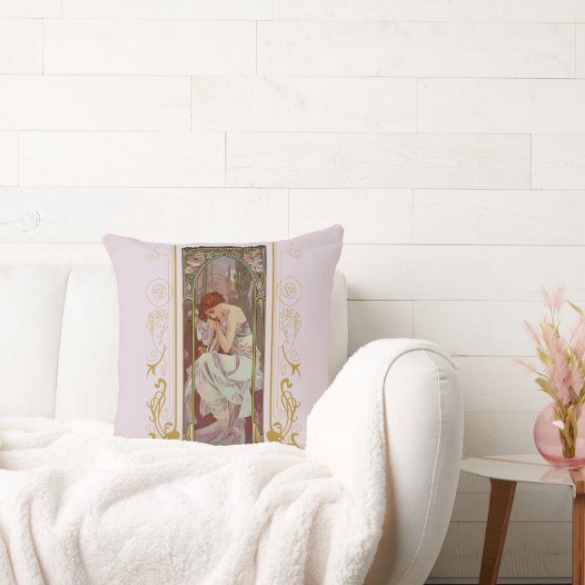 Almofada Art Noveau Alphonse Mucha Night Rest (Sofá)