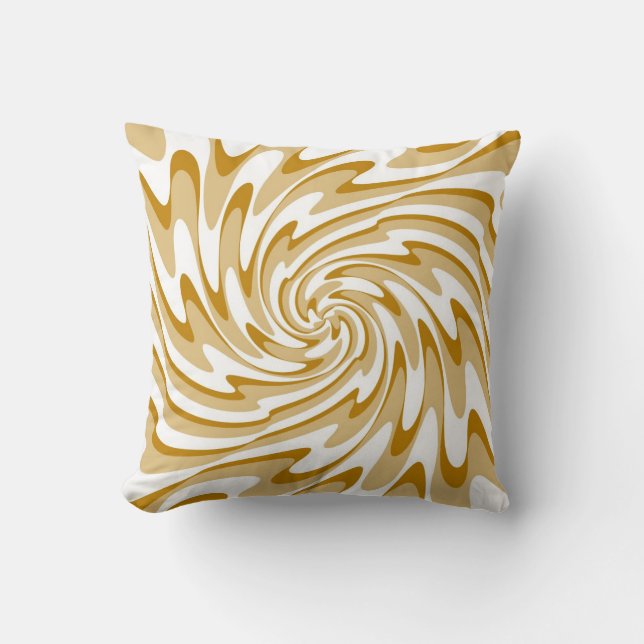 Almofada Art Retro Swirl Waves Abstrato (Frente)