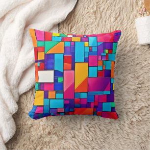 Almofada Arte a cores geométrica