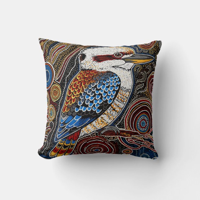 ALMOFADA ARTE ABORIGINAL DA KOOKABURRA (Frente)