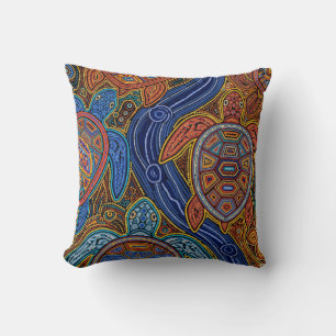 ALMOFADA ARTE ABORIGINAL DAS TARTARUGAS