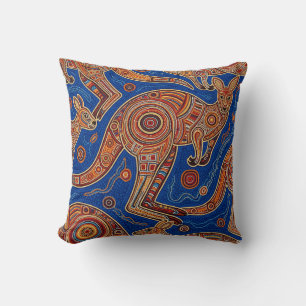 ALMOFADA ARTE ABORIGINAL DO CANGURU