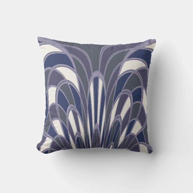 Almofada Arte abstracta Deco do cogumelo - céu (Frente)