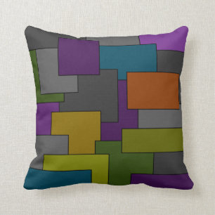 Almofada Arte abstracta geométrica multicolorido