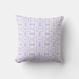 Almofada Arte Abstrata em Guache Roxo Branco Firebrand