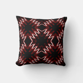 Almofada Arte abstrata em mosaico de diamante vermelho e br