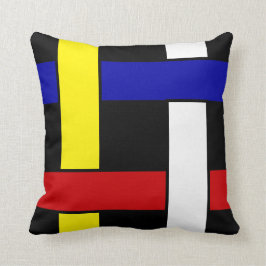 Almofada Arte abstrata moderna inspirada em Mondrian