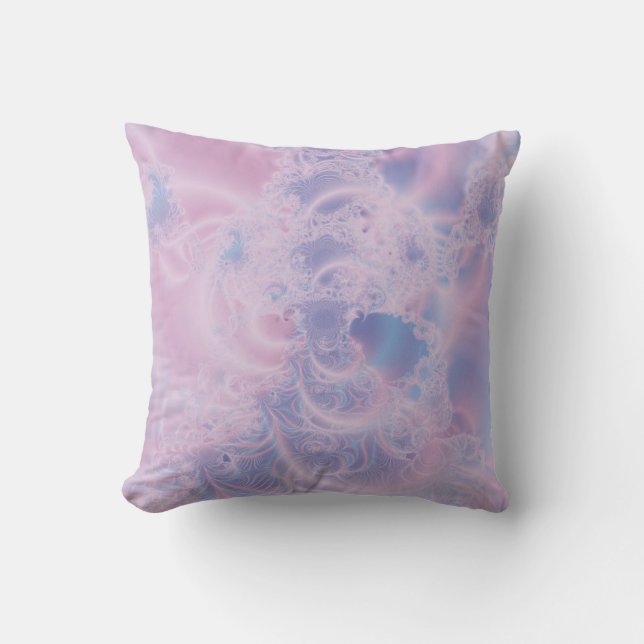 Almofada Arte Abstrata Rosa Glowing (Frente)