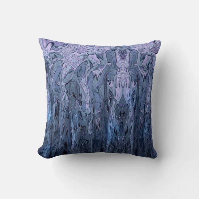 Almofada Arte Abstrata Roxo Azul Periwinkle (Frente)