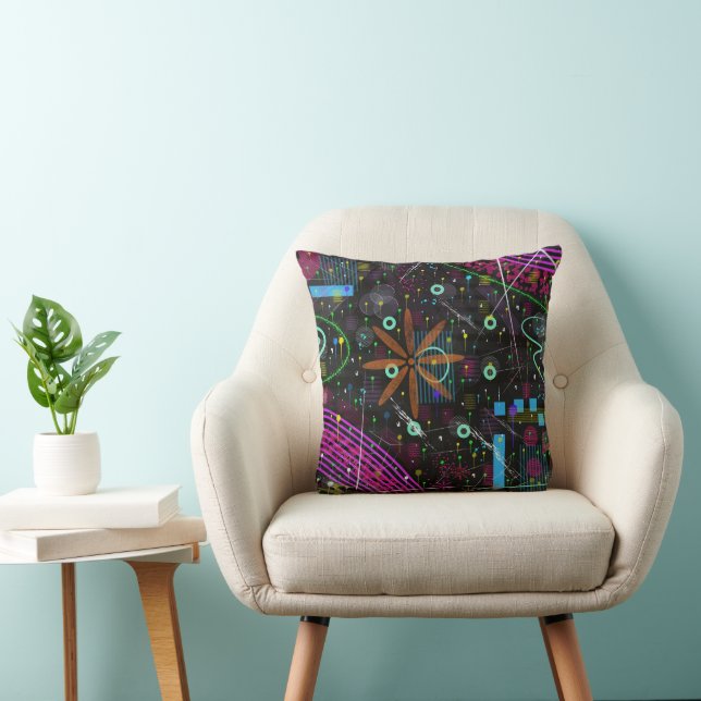 Almofada Arte abstrata: satélite (Cadeira)