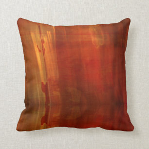 Almofada Arte Abstrato Contemporânea Laranja Única Laranj