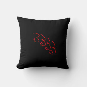 Almofada Arte Abstrato Minimalista Vermelho 3 Linhas Almofa