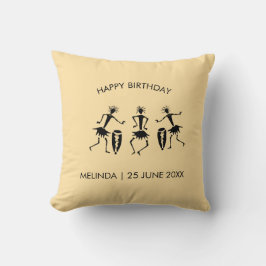 Almofada Arte africana, dança feliz