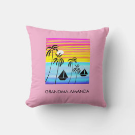 Almofada Arte Africana, Verão Tropical, Navegação Sunset