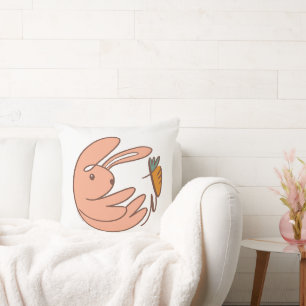 Almofada Arte Animal Berçário Coelhinho Fofo & Cenoura
