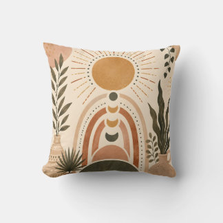 Almofada Arte Botânica e Sol Boho