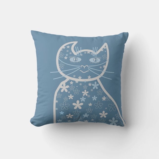 Almofada Arte, Clipart de Gato Fofo (Frente)