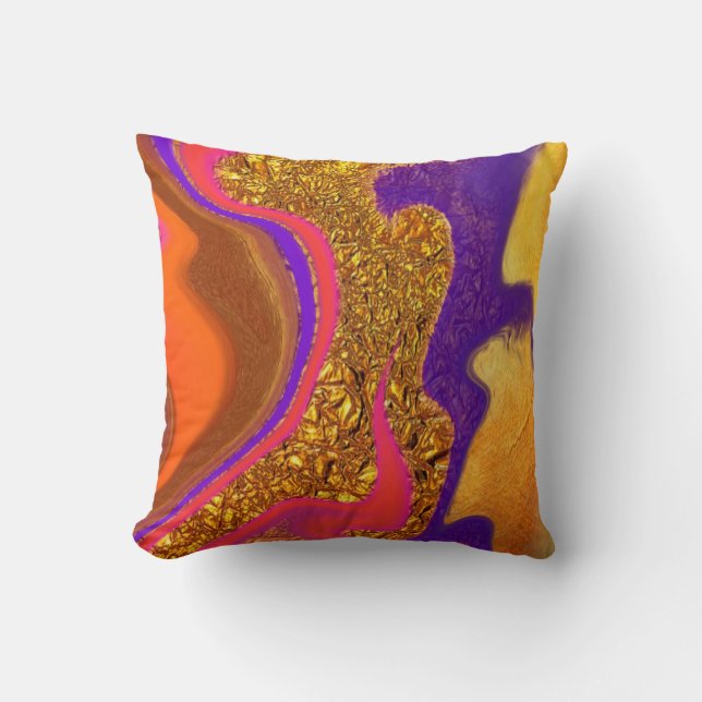 Almofada arte colorida vibratória (Frente)