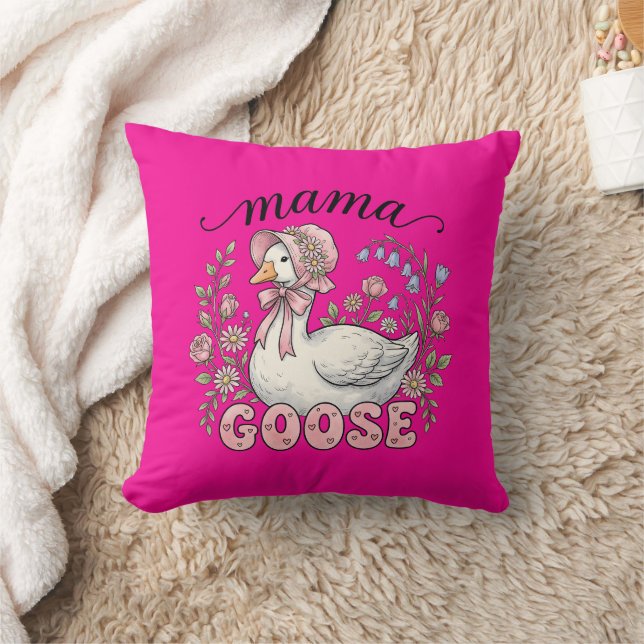 Almofada Arte com palavras de ganso Mamãe fofa (Cobertor)