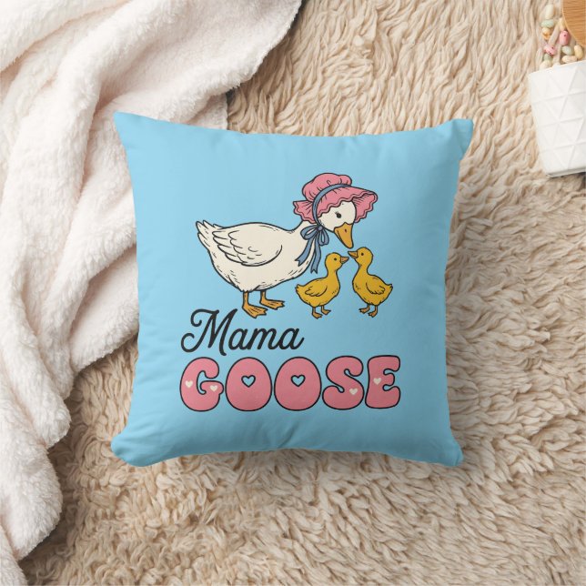 Almofada Arte com palavras de ganso Mamãe fofa (Cobertor)