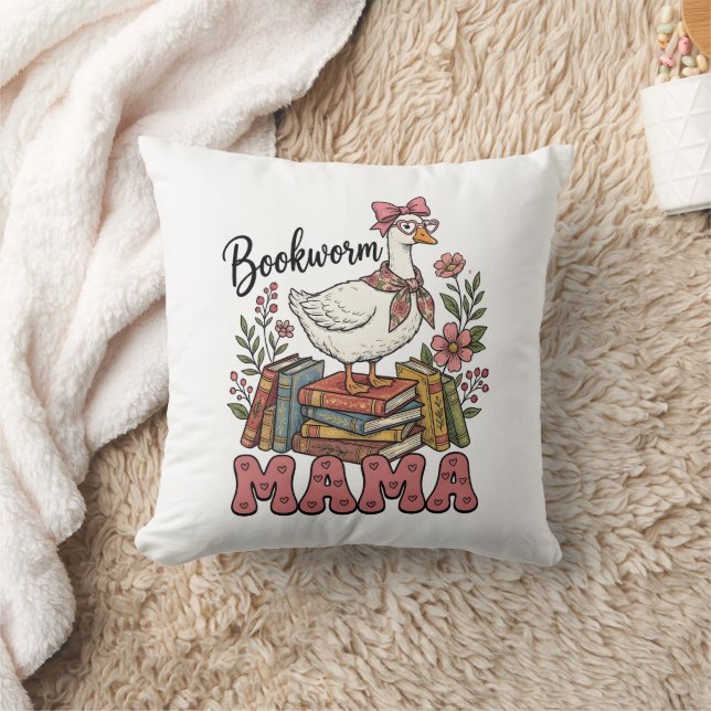 Almofada Arte com palavras de Mama minhoca fofo (Cobertor)