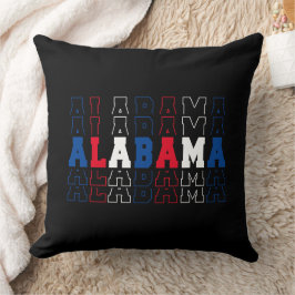 Almofada Arte com Palavras Empilhadas do Alabama