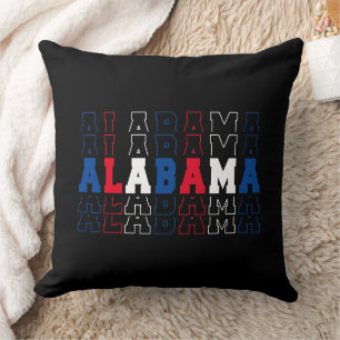 Almofada Arte com Palavras Empilhadas do Alabama