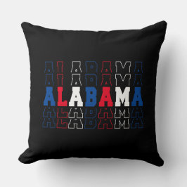 Almofada Arte com Palavras Empilhadas do Alabama